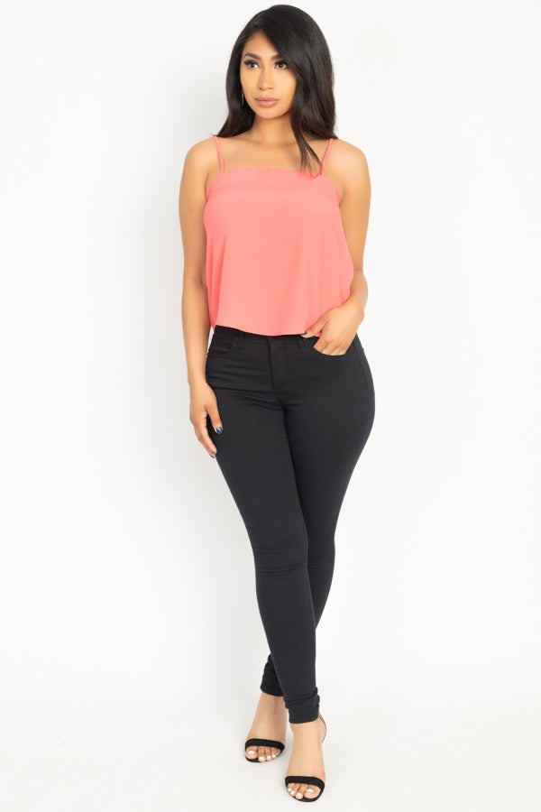 Scallop Opening Cami Top