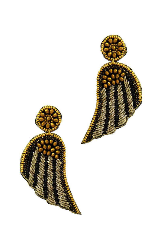 Fashion Modern Wing Patch Drop Earring