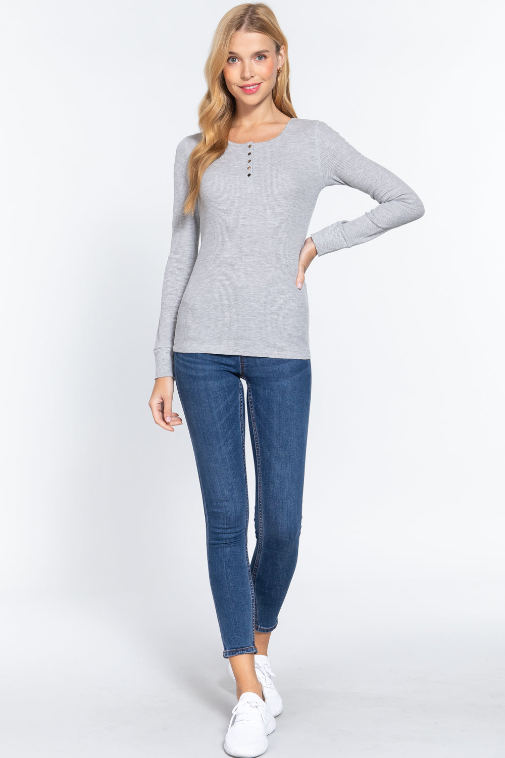 Long Slv Scoop Neck Thermal Top