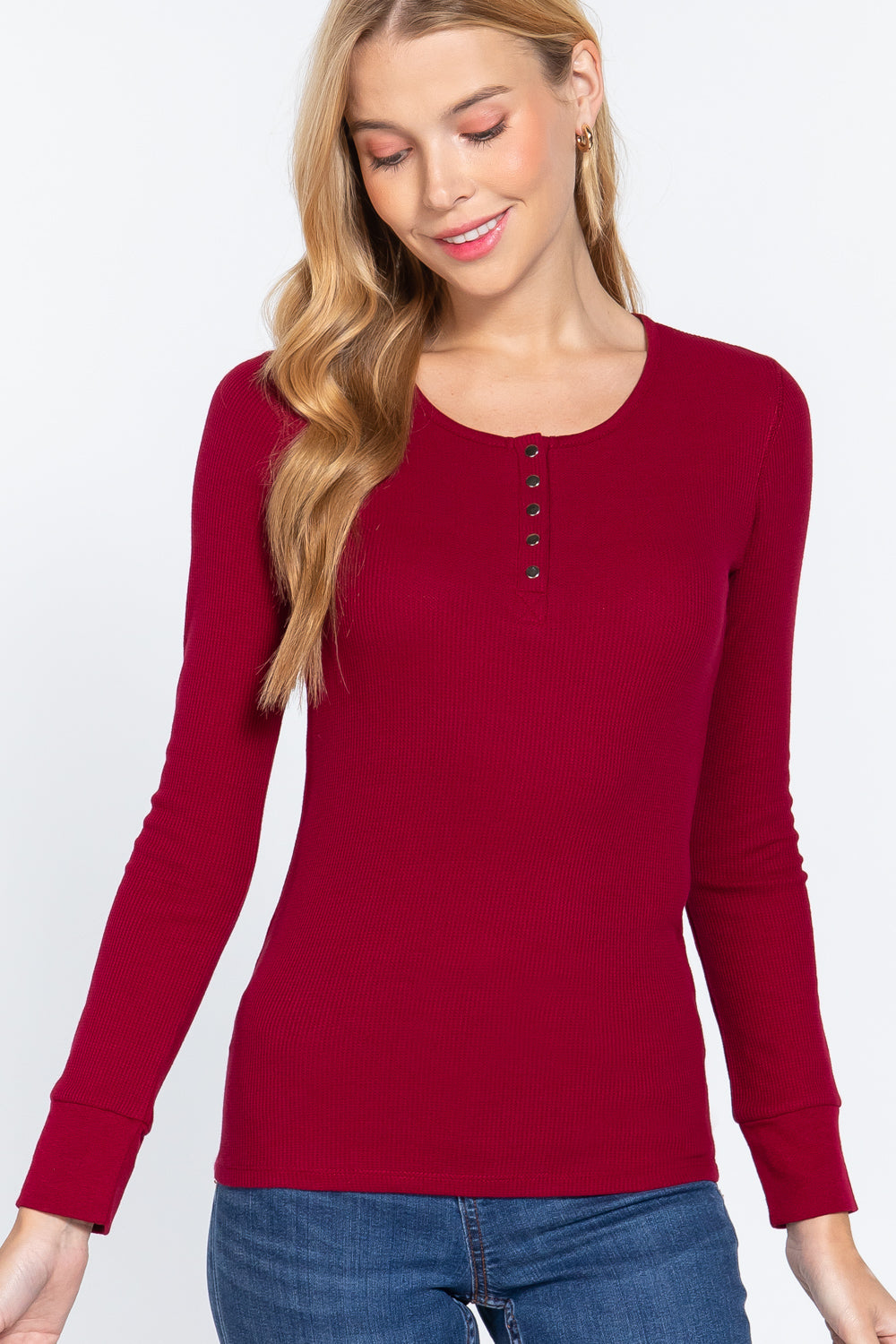 Long Slv Scoop Neck Thermal Top