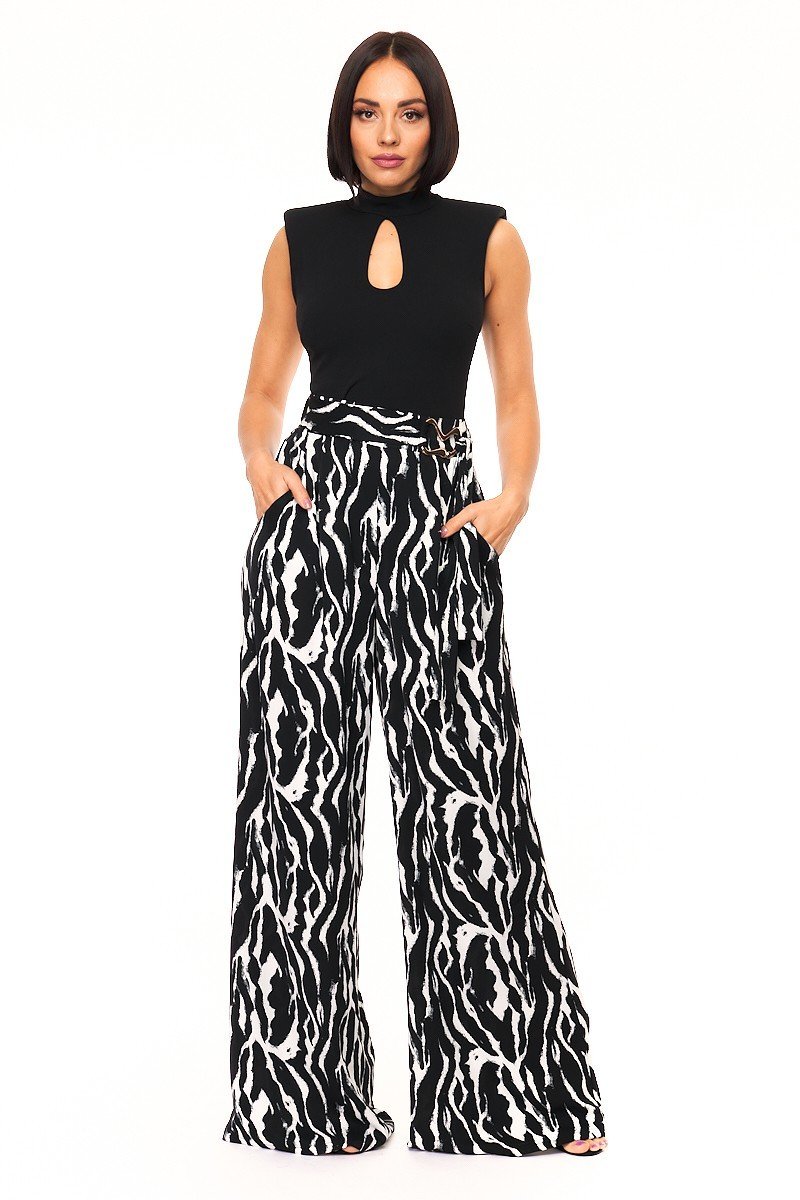 Woven Print Fashion Pants