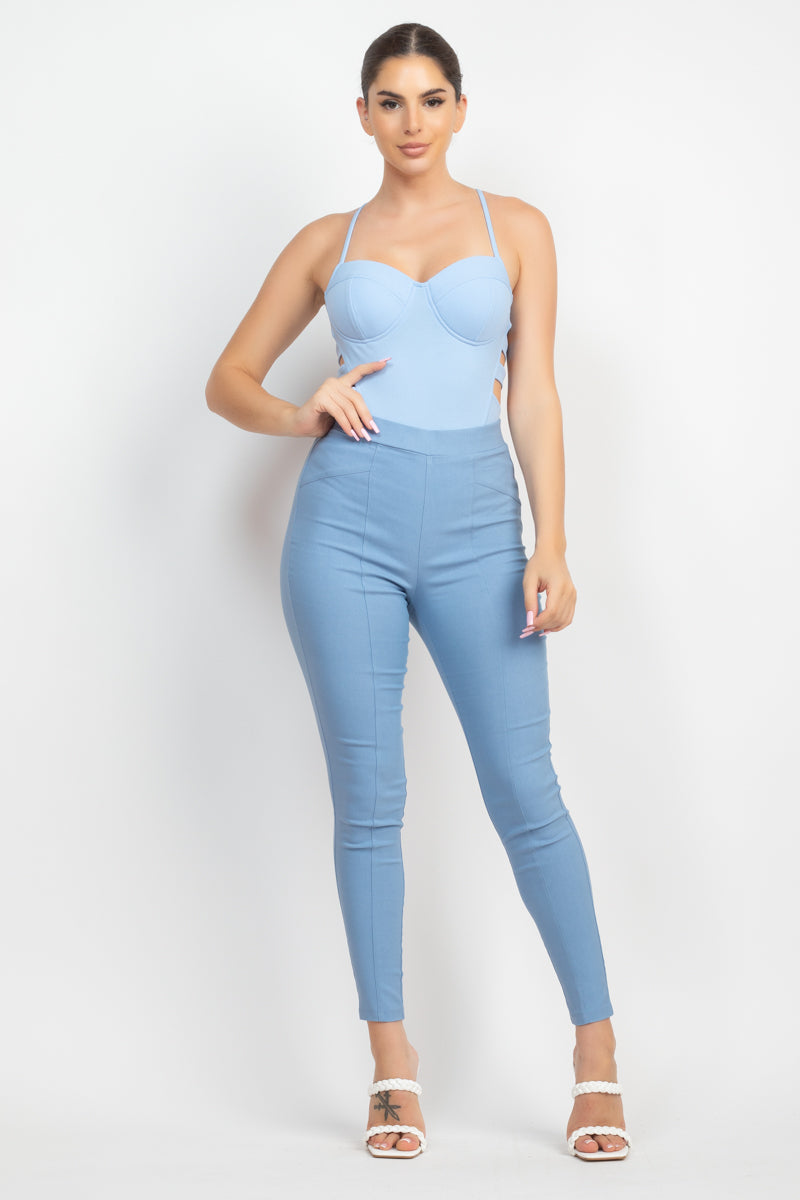 Sweetheart Side Cutouts Bodysuit