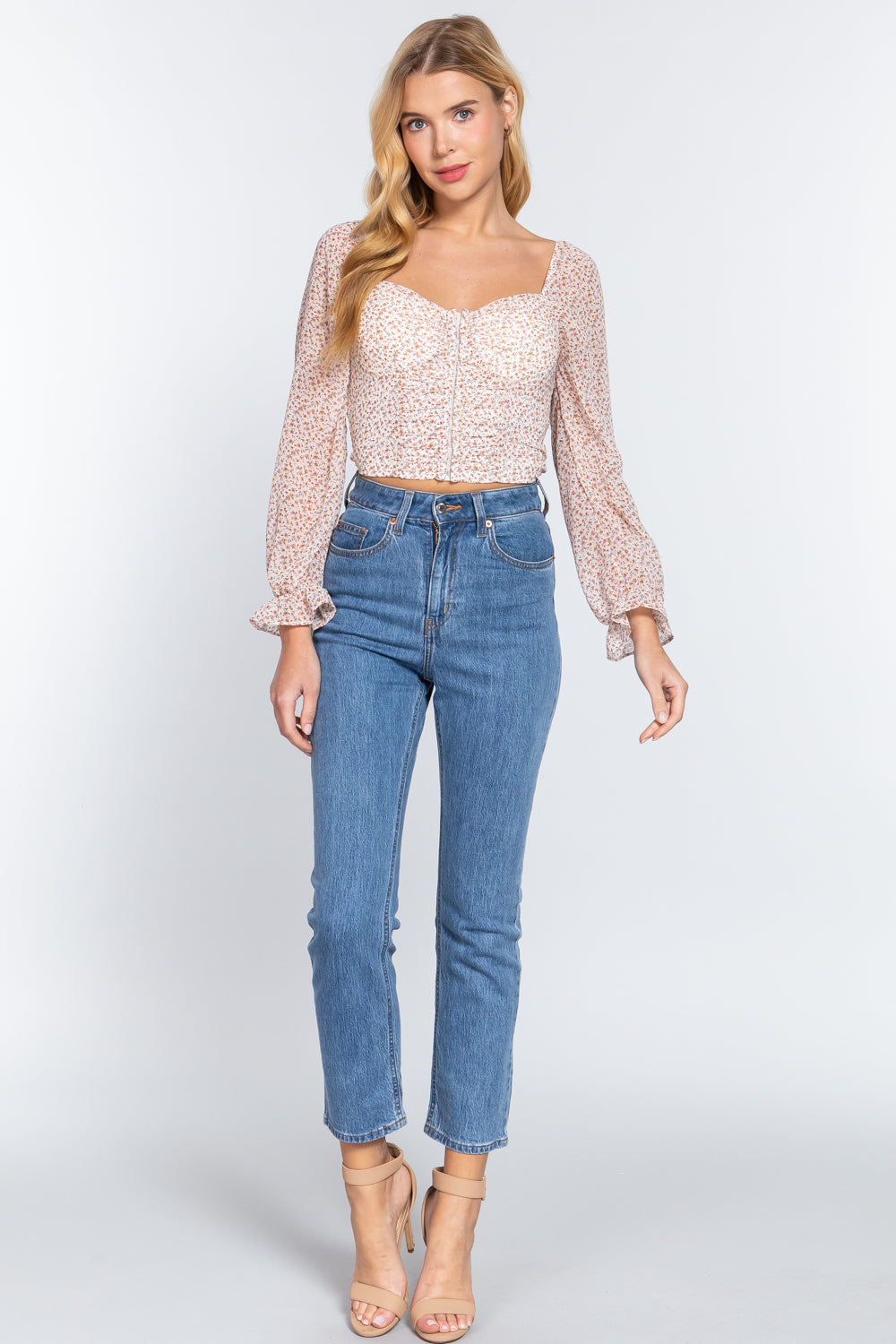 Hook & Eye Floral Print Woven Top