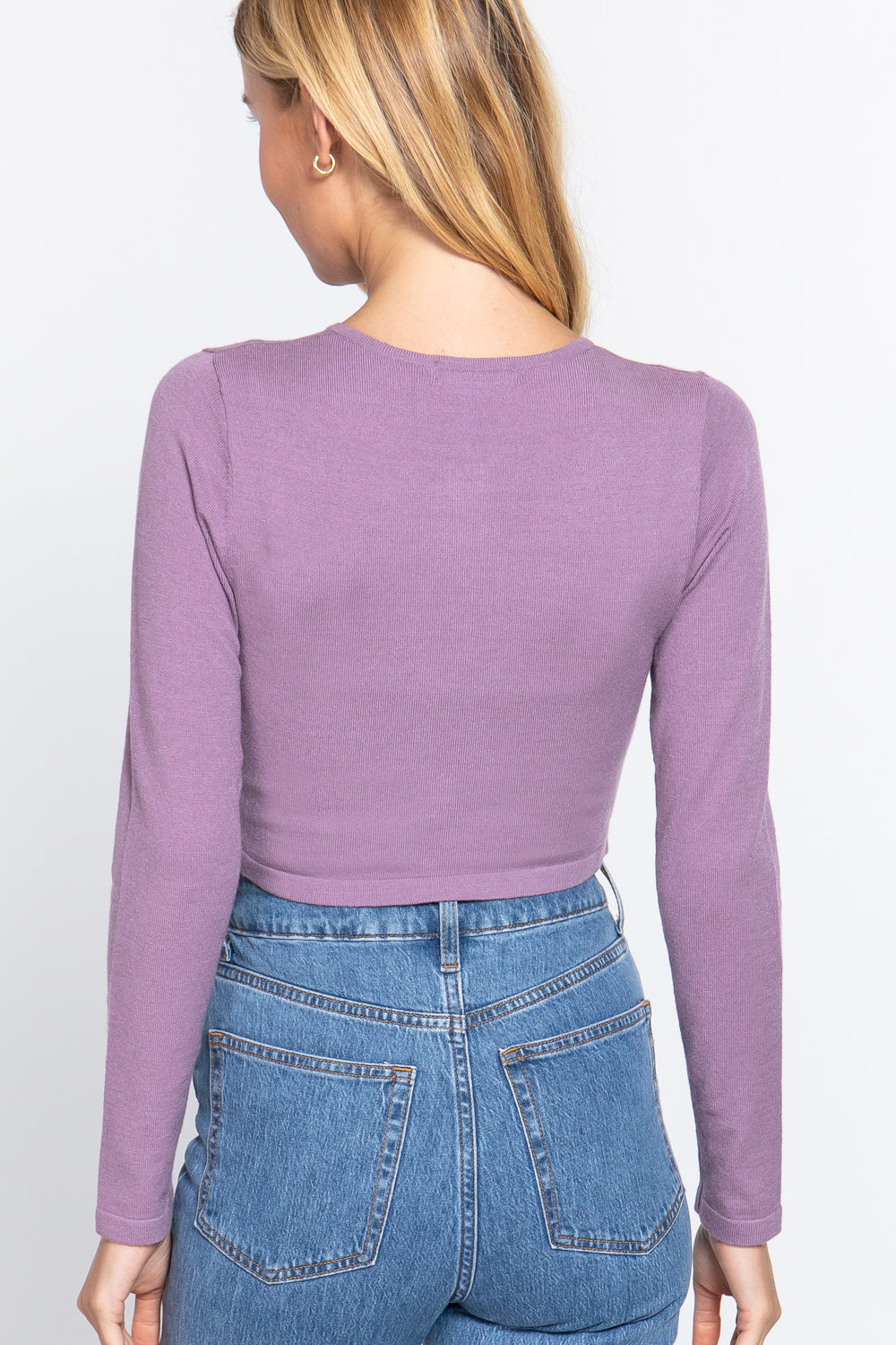 Long Slv Round Neck Viscose Sweater