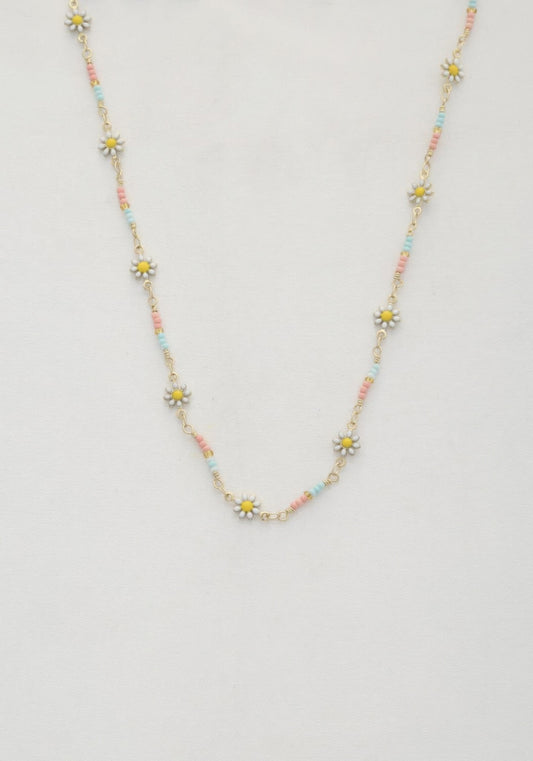 Flower Beaded Necklace