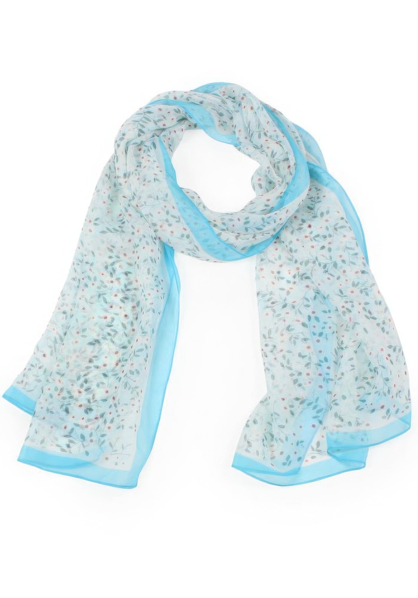 Flower Print Chiffon Scarf