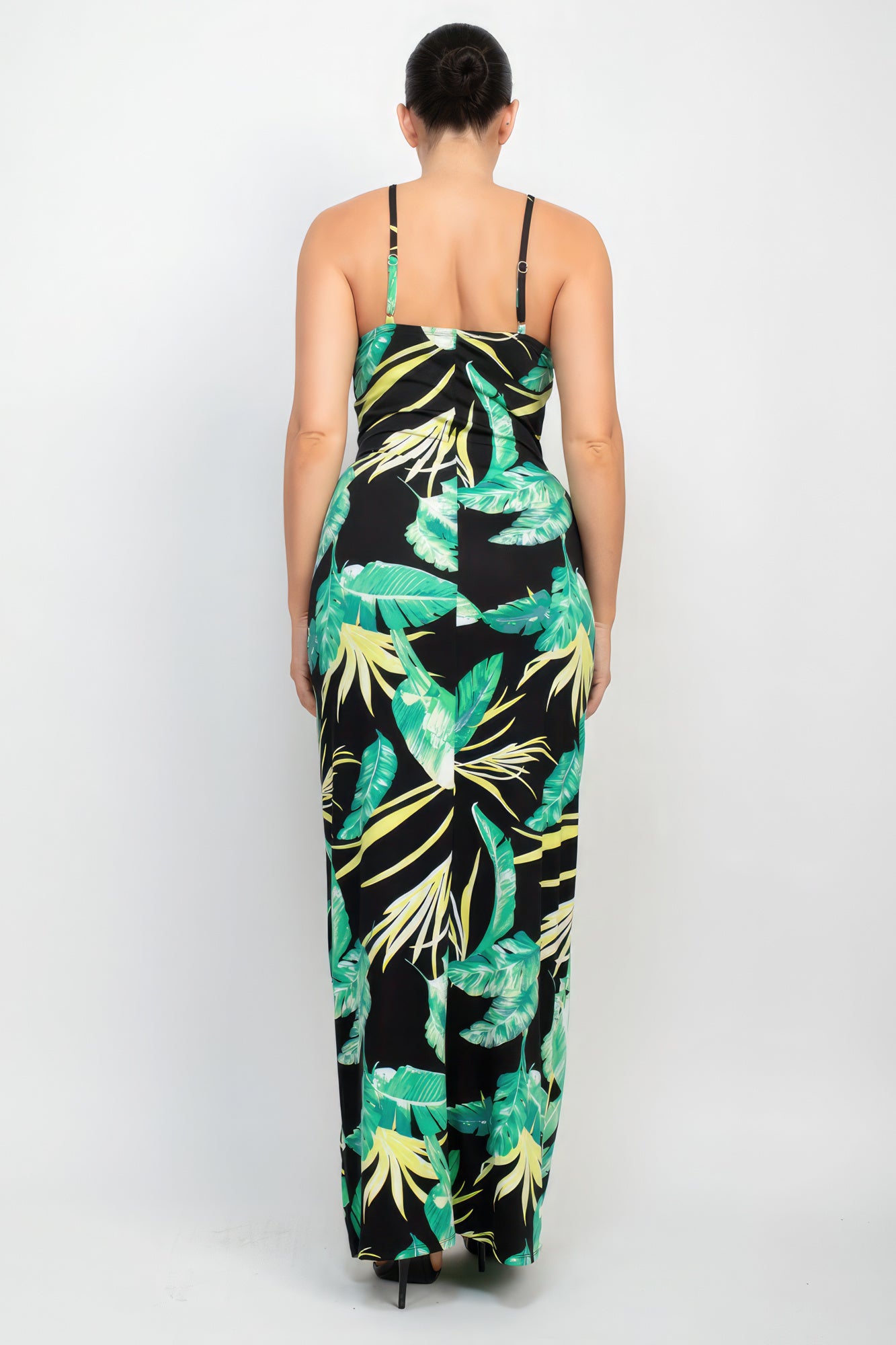 Scoop Tropical Print Maxi Dress