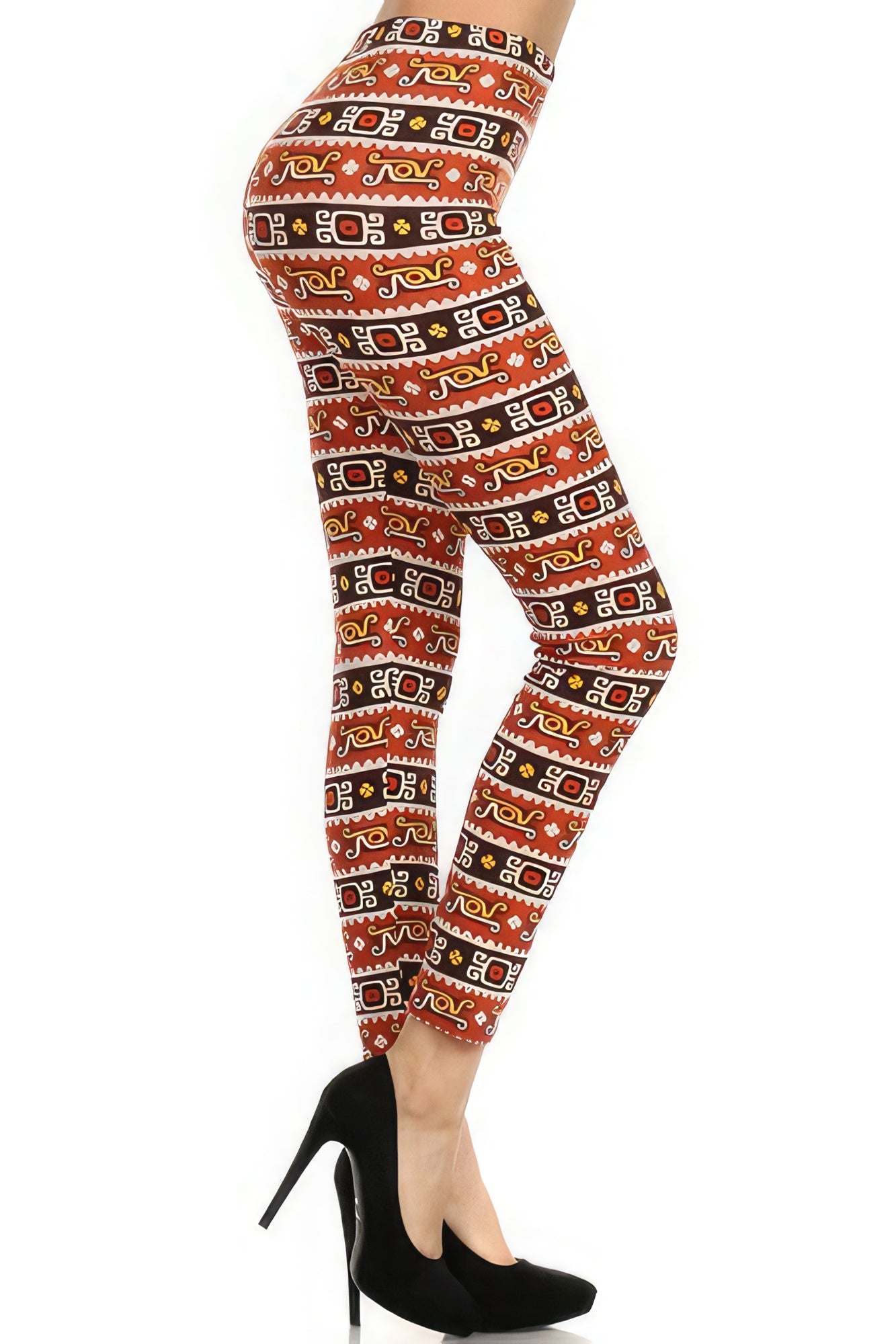 Graphic Print, High Waisted, Full Length, Leggings