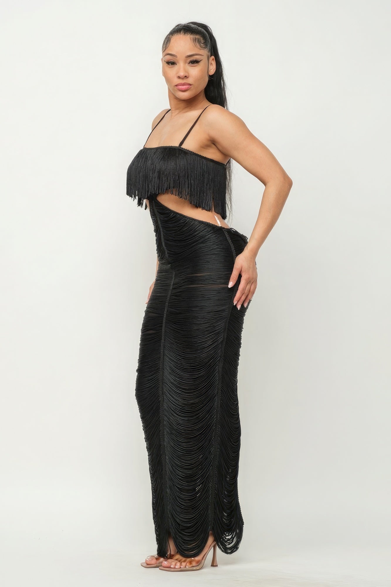 Lux Fringe Maxi Dress