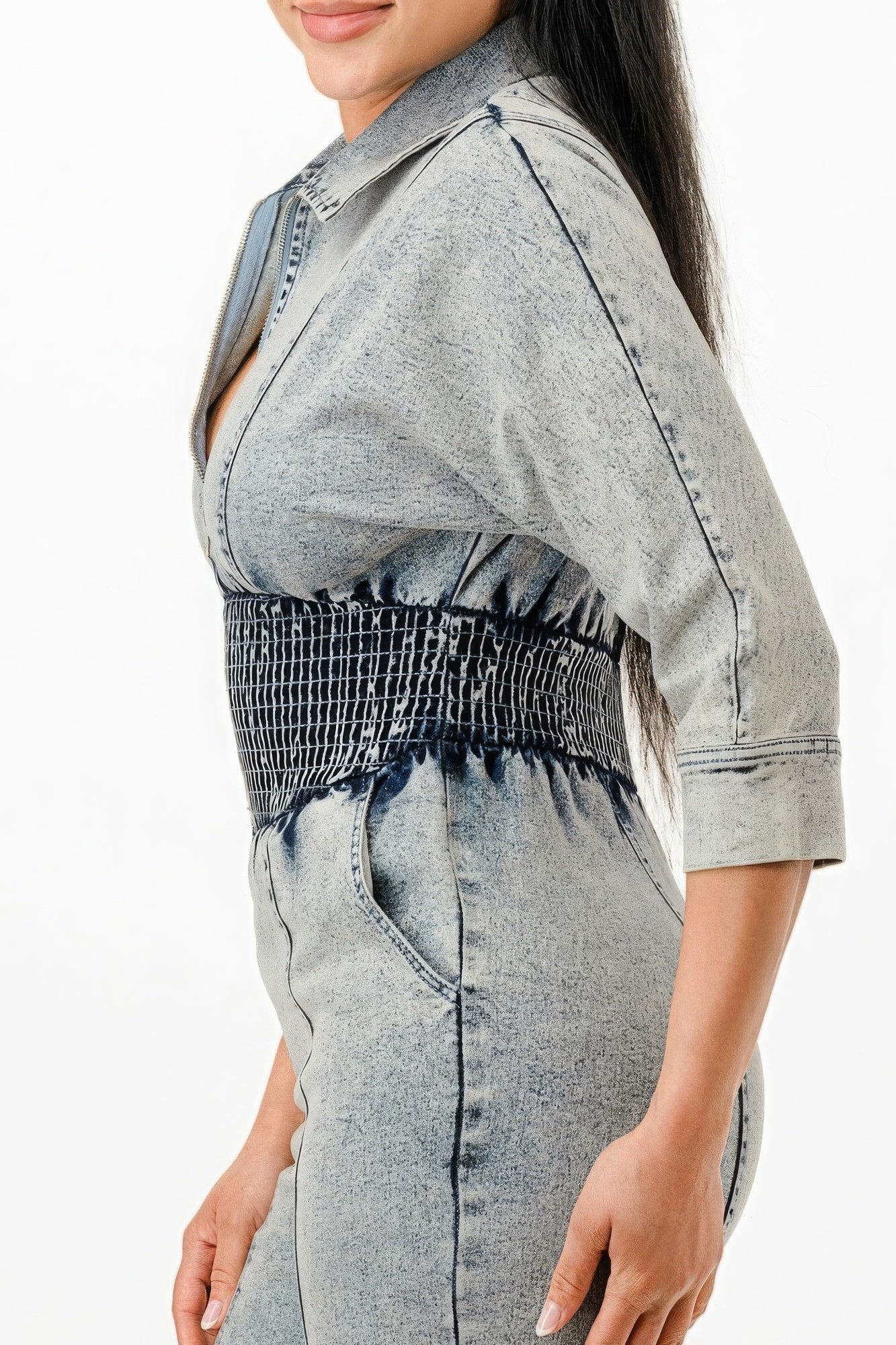 Washed Denim Jumpsuit